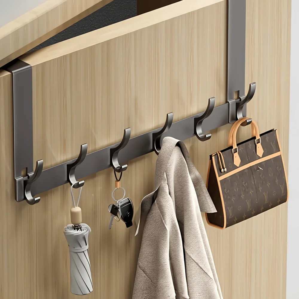 

Hanging Hook, No Drilling Required, Rear Door Style Clothes Hanger Rack, Wall Mounted Coat Hooks