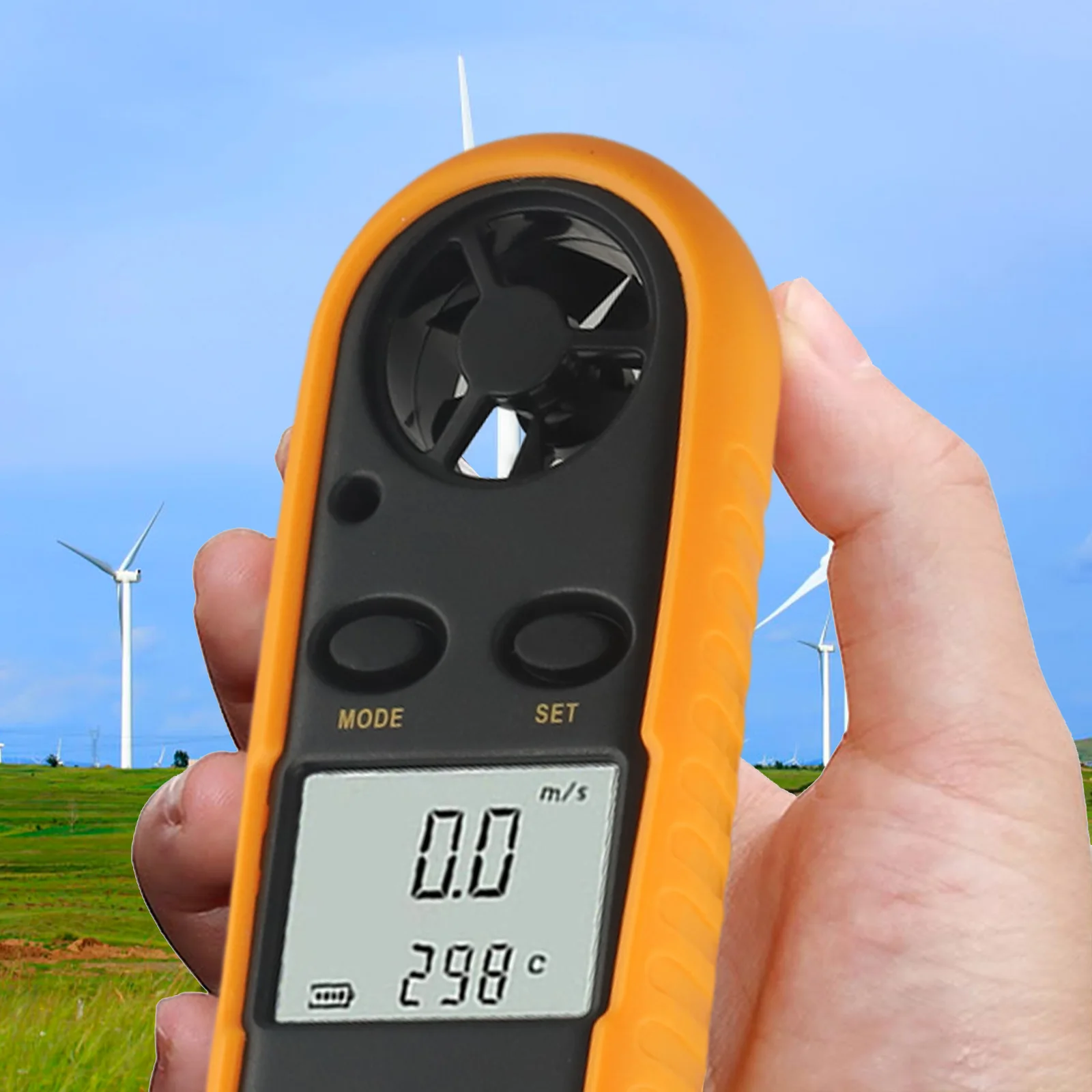 Simple Operation Handheld Tester Outdoor Anemometer Impact-resistant Sturdy And Long-lasting User-friendly Design