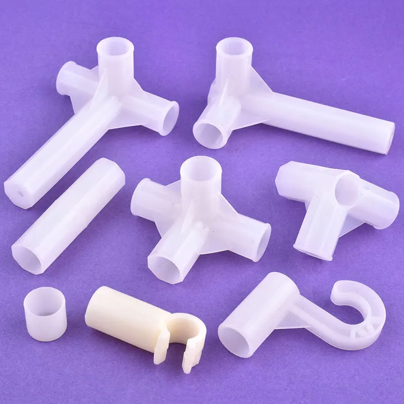2~10Pcs 13mm Plastic White Pipe Connector DIY Shelf Tent Fixed Joints Fittings Tee Four Way Straight End Cap Wardrobe Hook Joint