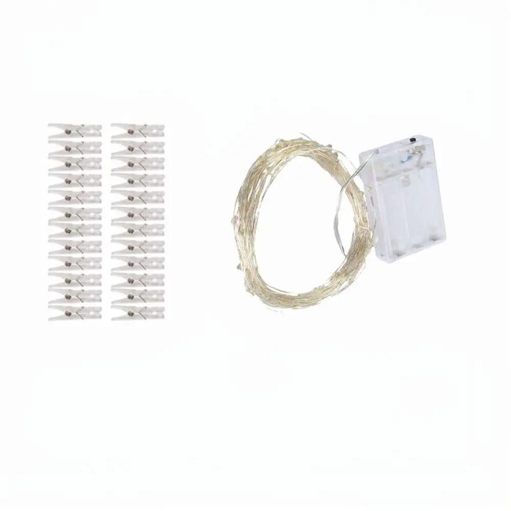 Photo Hanging Clip String Lights LED Copper Wire Fairy Lamps For Bedroom Home Decor Party Atmosphere USB Battery