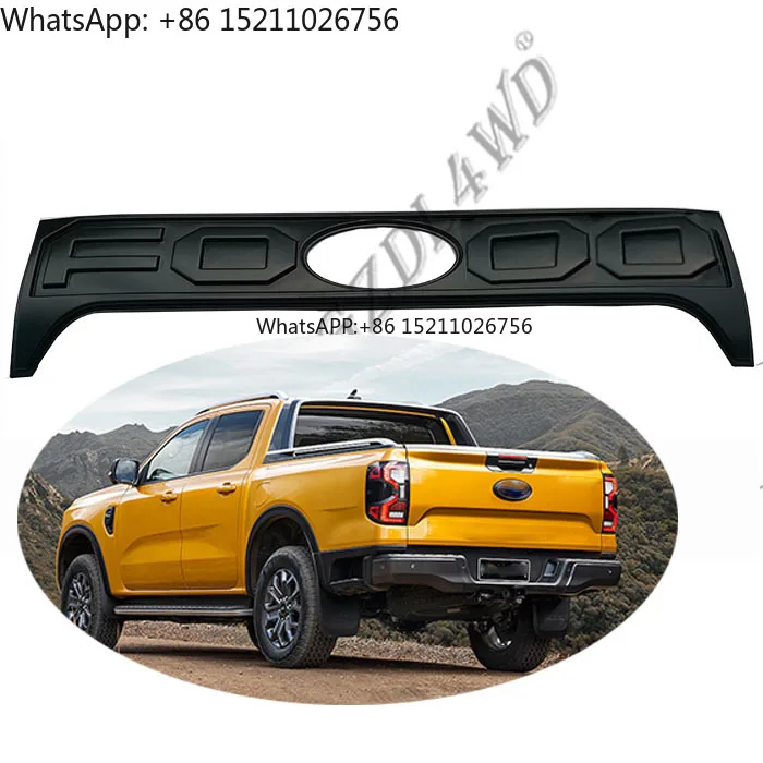 

Tailgate Door Rear Trunk Door Sill Protector Plate for Ranger T9 2022 2023 ABS