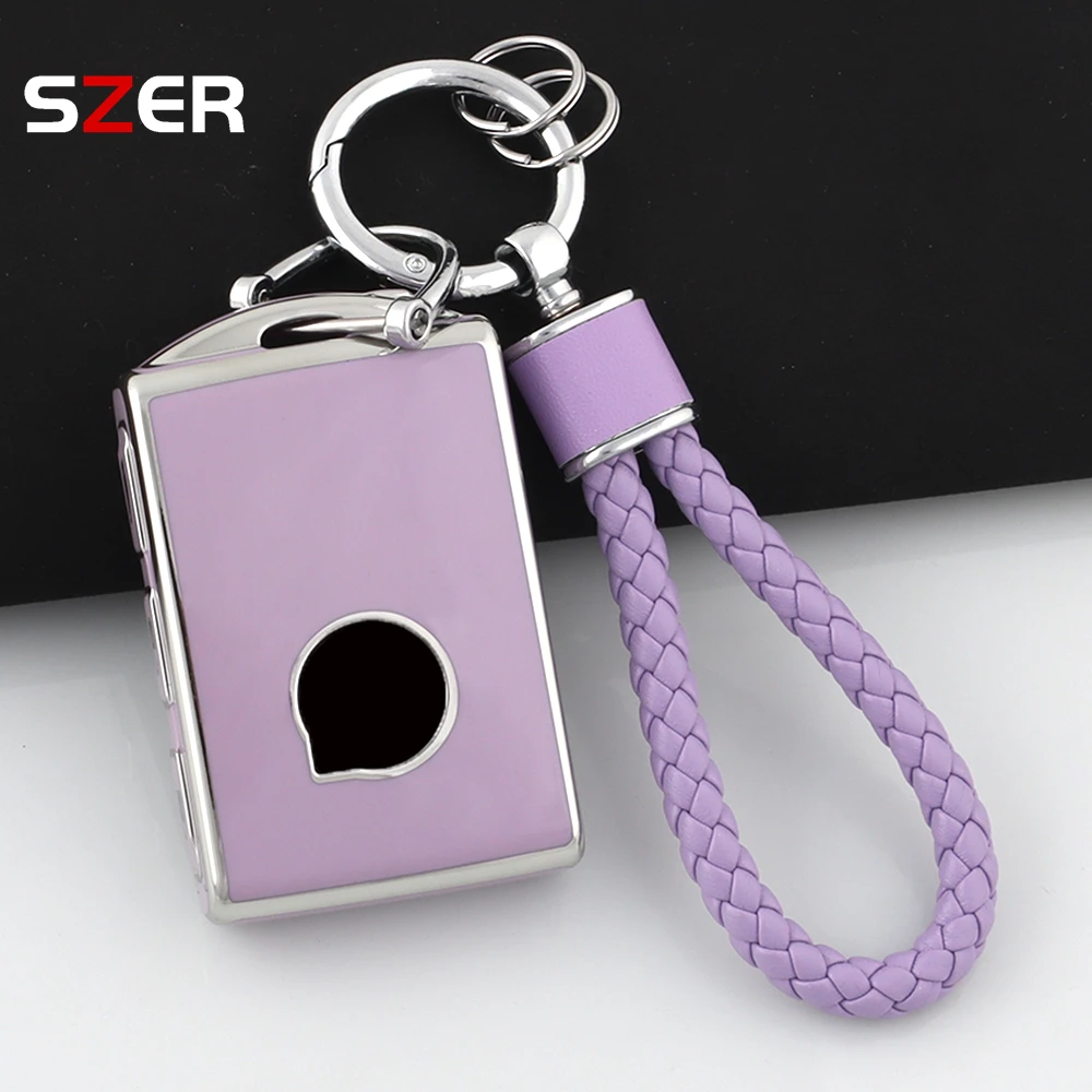 Funda para llave de coche de TPU a la moda de 4 botones, llavero Fob para Volvo S60 V60 S90 V90 Xc40 C40 Xc60 Xc90 EX30 2020-2024, accesorios para automóviles