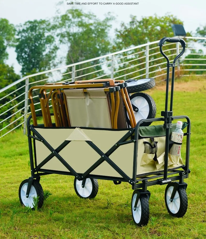 Retractable Collapsible Folding Wagon Garden Transporting Camping Cart Beach Trolley Wagon Hand Carts Trolleys