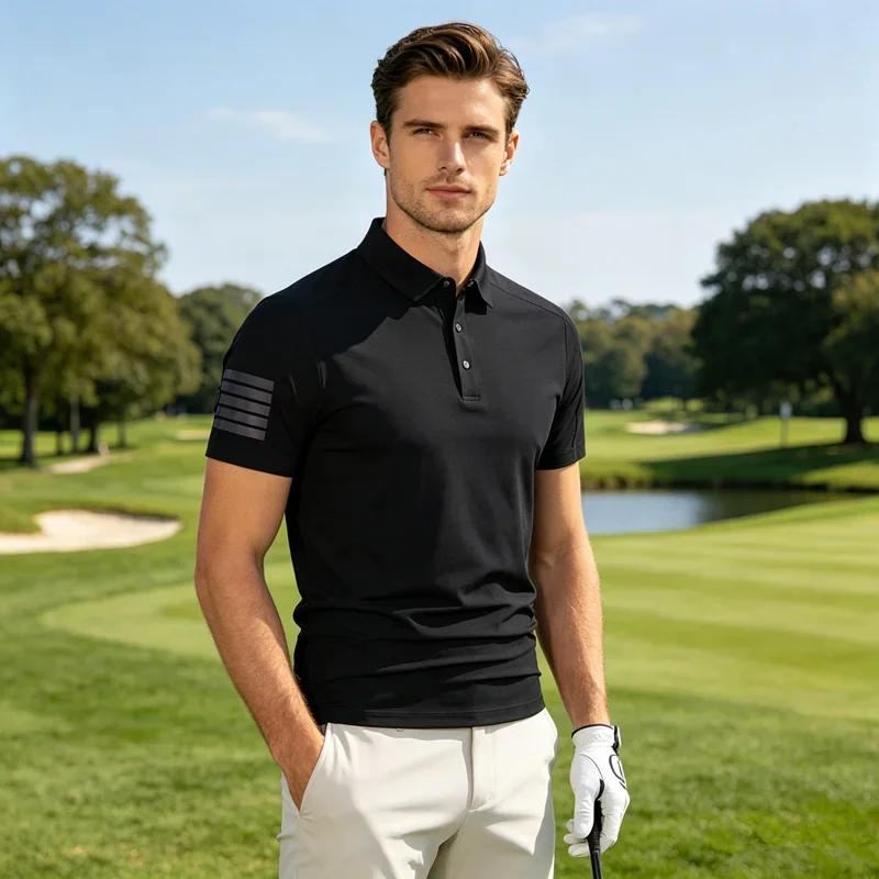 Summer Golf Wear Men 2026 High Quality Golf Short Sleeve Fashion Quick-dry Casual Tee Korean New Polo Shirt Men's Golf Clothes