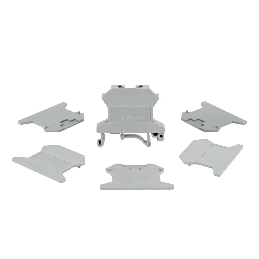 D-UK1.5 100Pcs End Cover Plate Caps For UK1.5 Din Rail Terminal Block Accessories Cap Covers Terminal Block End Caps