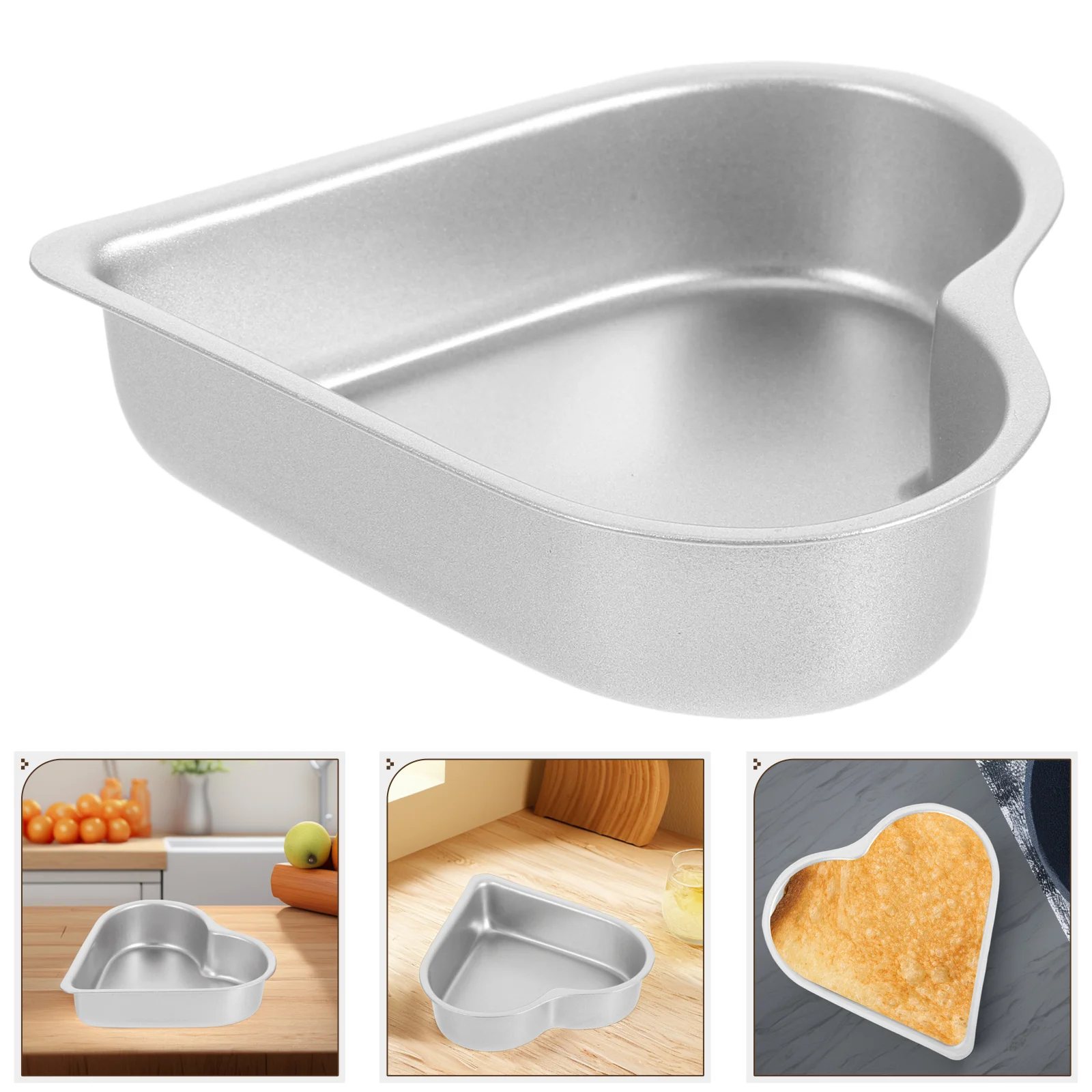 

1pcs Heart Shaped Pudding Metal Baking Pan Cupcake Mold Non-Stick Jelly Mold Heat Resisting Transfer High Carbon Steel