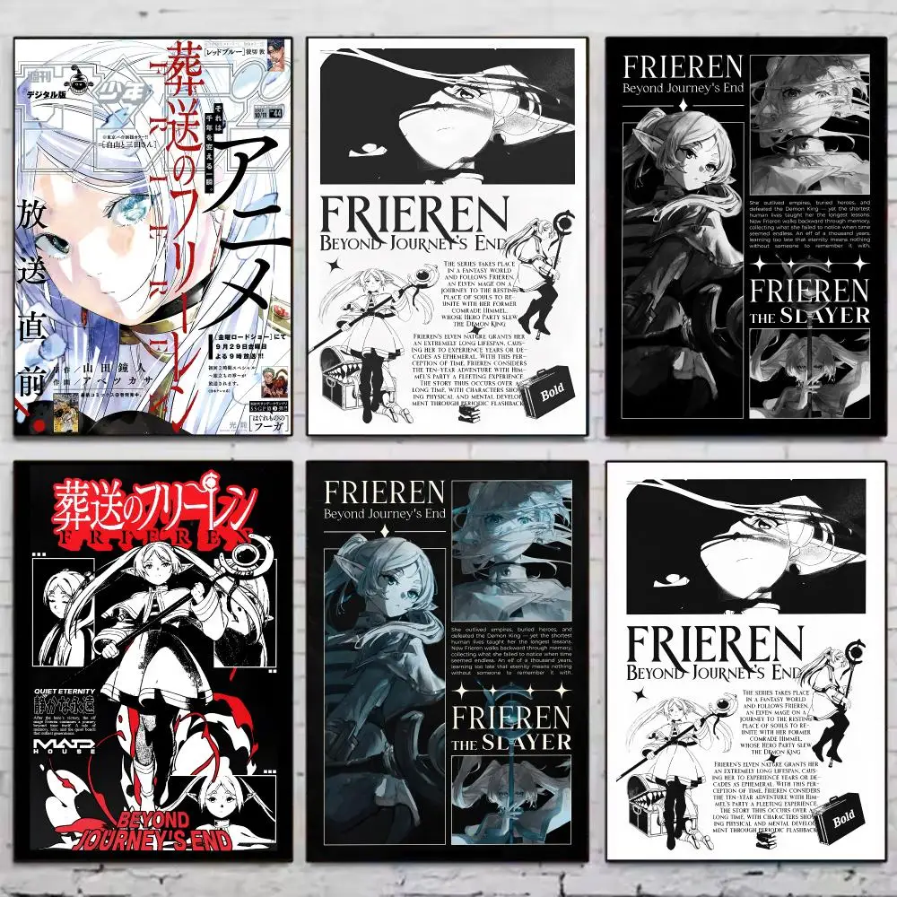 Anime F-Frieren: Beyond Journey's End Poster Trendy Wall Art Aesthetic Room Decor Print Living Room Bedroom Home Decoration