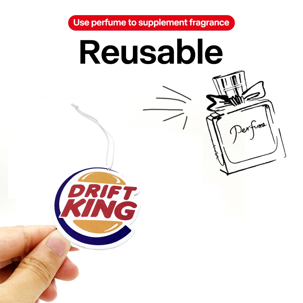 JDM Racing تعديل الثقافة سيارة معطّر الهواء معلقة مرآة الرؤية الخلفية العطر JDM كما معلقة العطور الصلبة ورقة قلادة