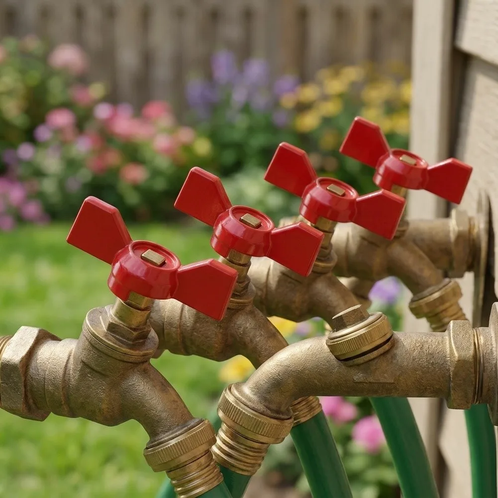 for Red Ball Valve Lever Outdoor Faucet Valve Handles Gate Valve Handle Tool-free Design Precision Control Sturdy Construction