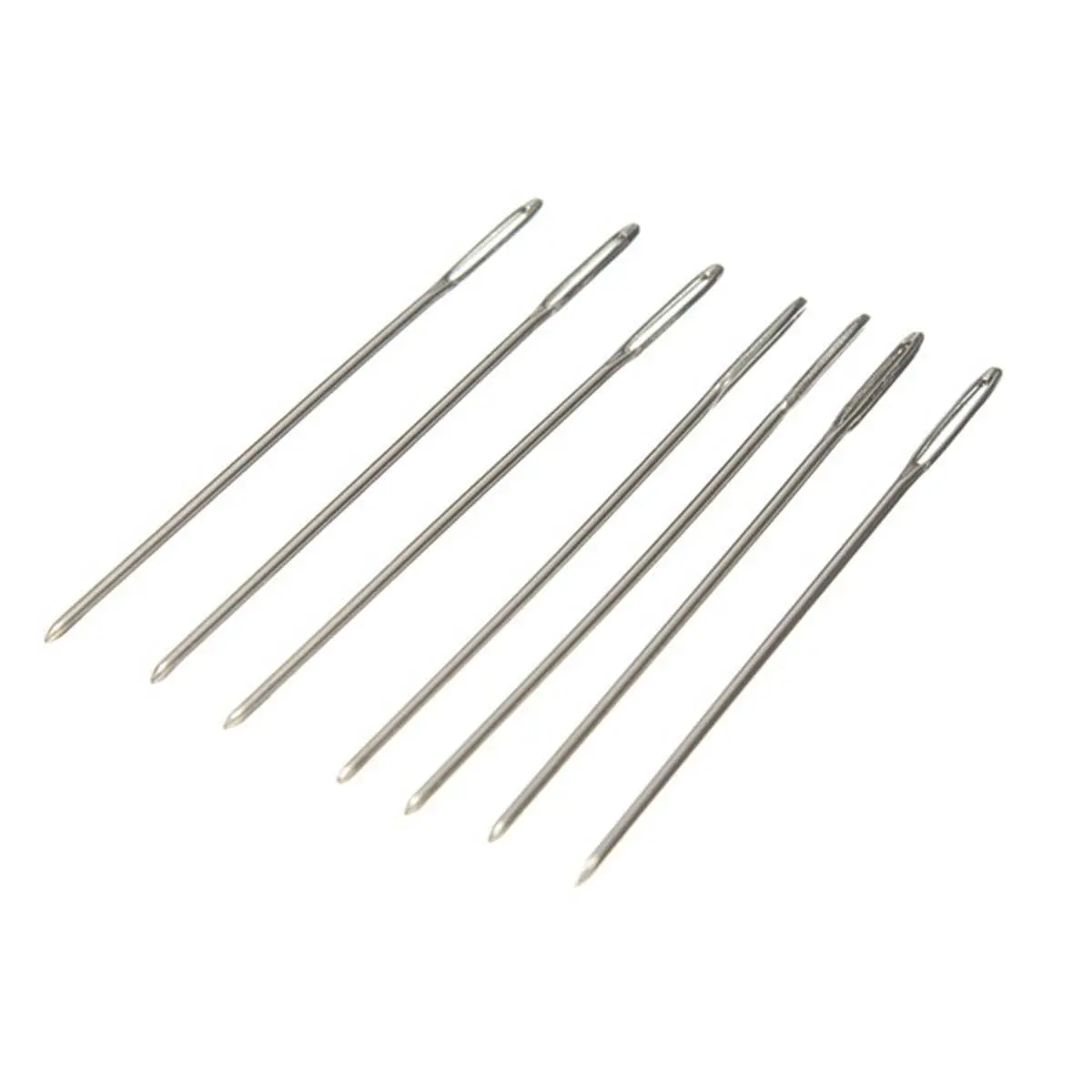

100Pcs Cross Stitch Needle Silver Tail Sharp Tips for 11ct Embroidery Fabric Sewing Clothes Bags Shoes Tail Needle