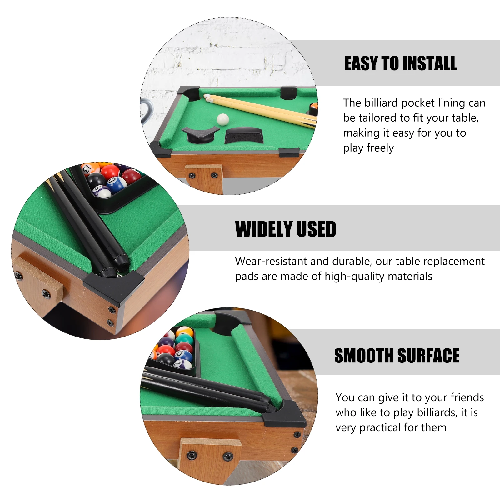 

2Sets Pool Table Pocket Liners Black Plastic Replacement Liners Easy Install Durable Billiard Table Accessories