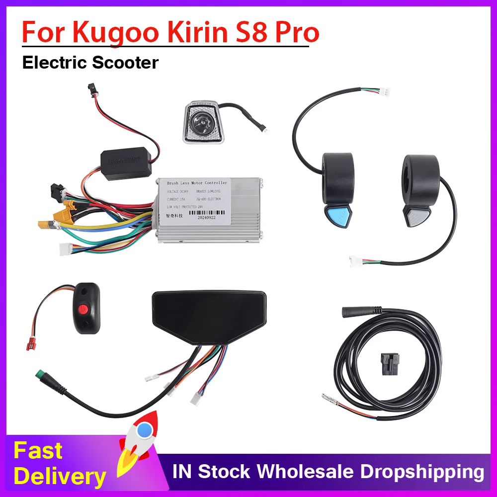 

Dashboard Display 36V Controller System Brushless Motor Light Full Kit for KuGoo Kirin S8 Pro Electric Scooter Replace Parts