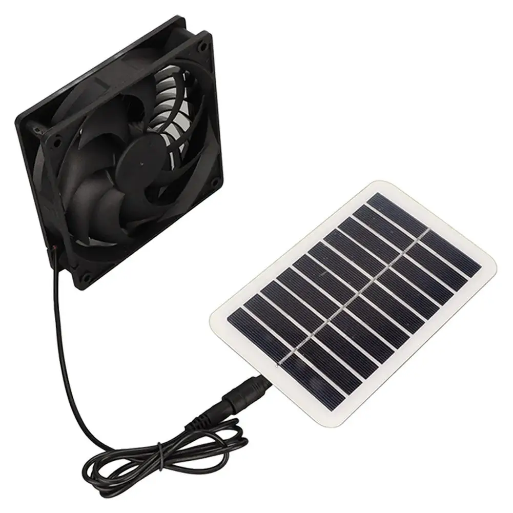 Extractor de aire Solar de 2W, ventilador de alta velocidad, ahorro de energía, diseño antimosquitos, cocina, baño, gallinero de pollo/canero