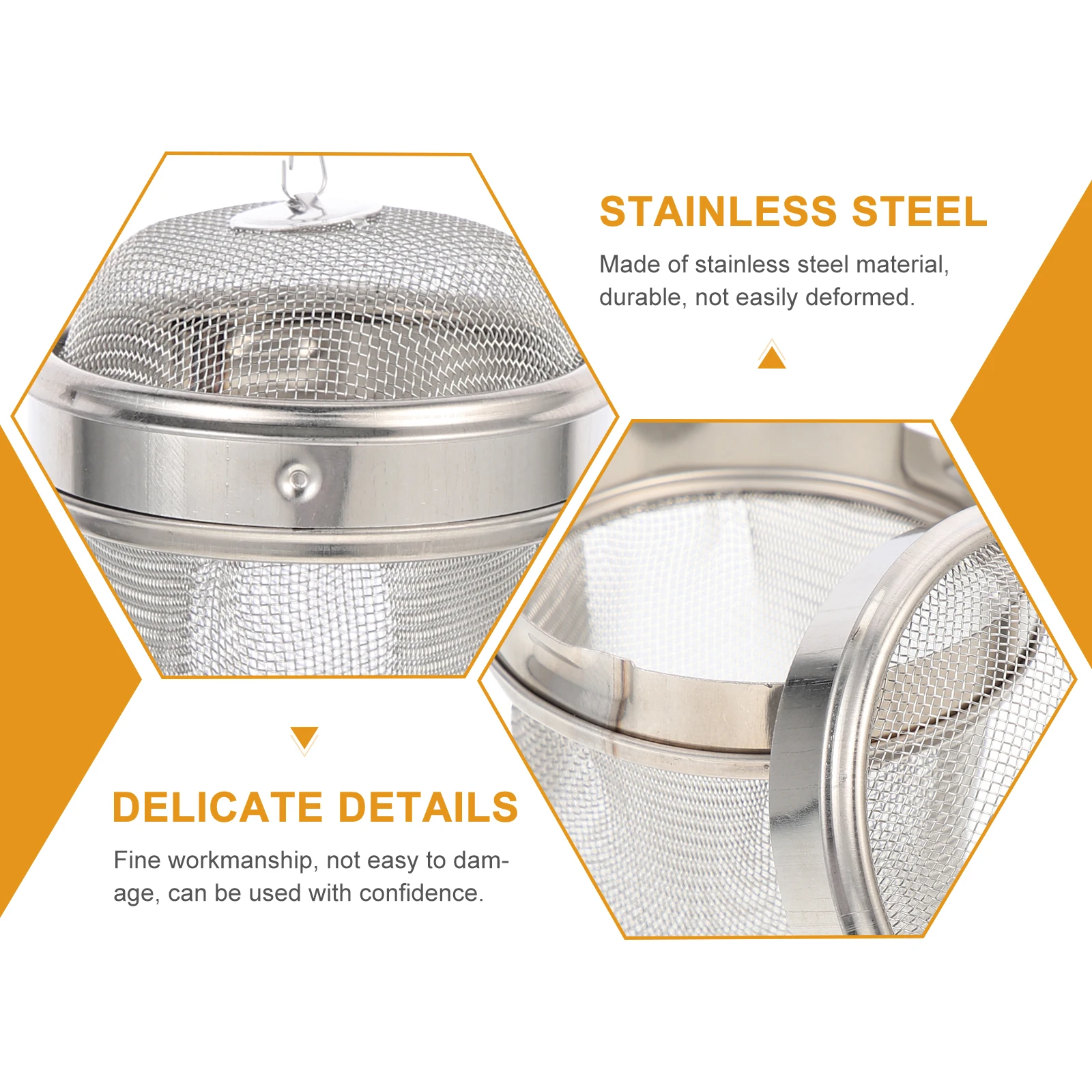 

2 Pcs Stainless Steel Cleaner Basket Infusers Small Mesh Jewelry Tea Watch Cleaning Accessories Strainer Balls