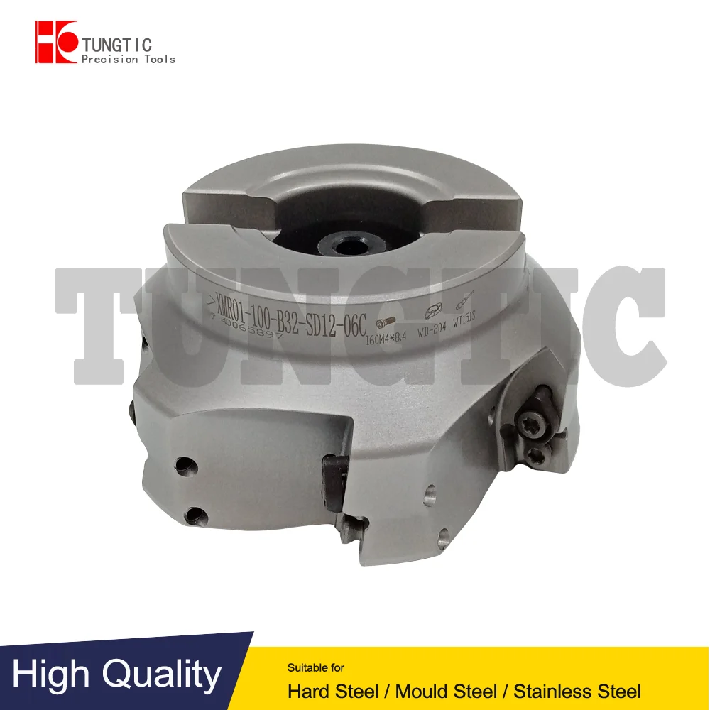 

XMR01-100-B32-SD12-06C 1PC ZCC High Feed Milling Indexable Milling Kr：15° For Insters SDMT1204