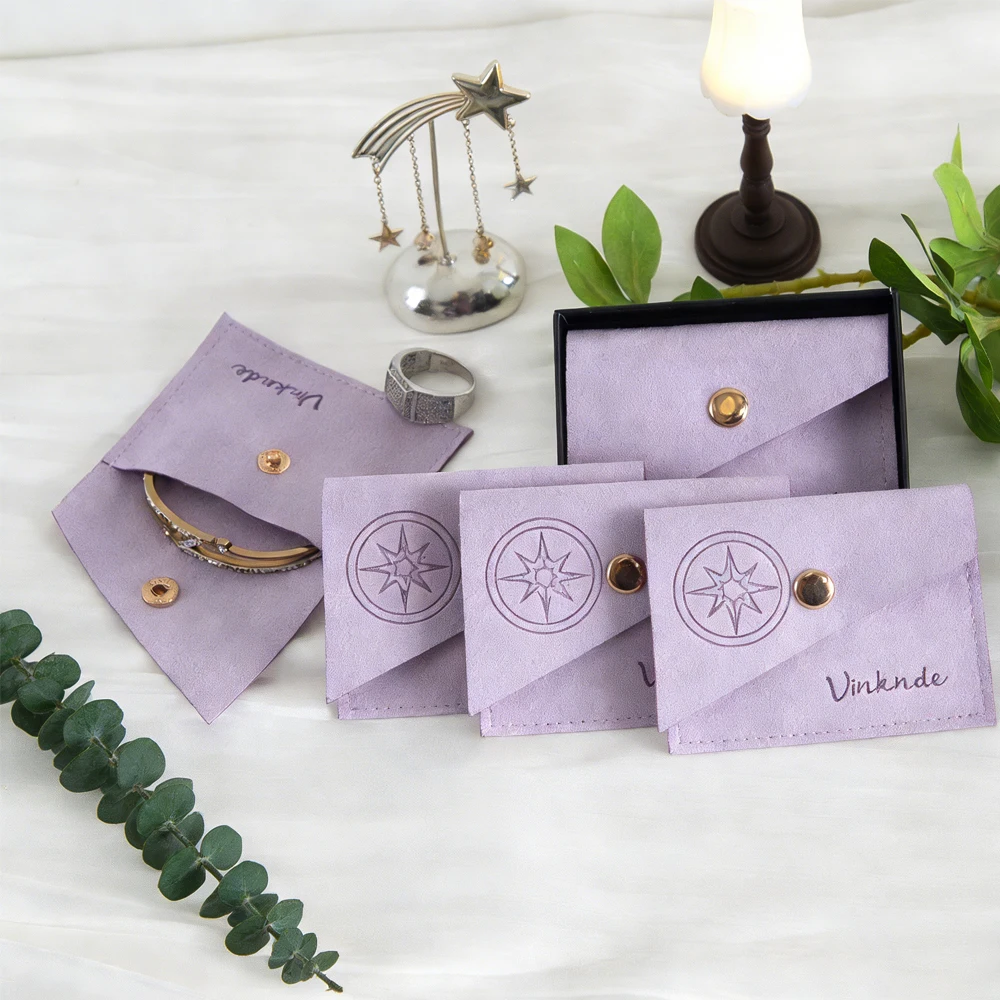 

50/100 шт. Элегантные подарочные мешочки из микрофибры с золотой застежкой-кнопкой для колец, серег, наушников, монет, мыла и других мелочей