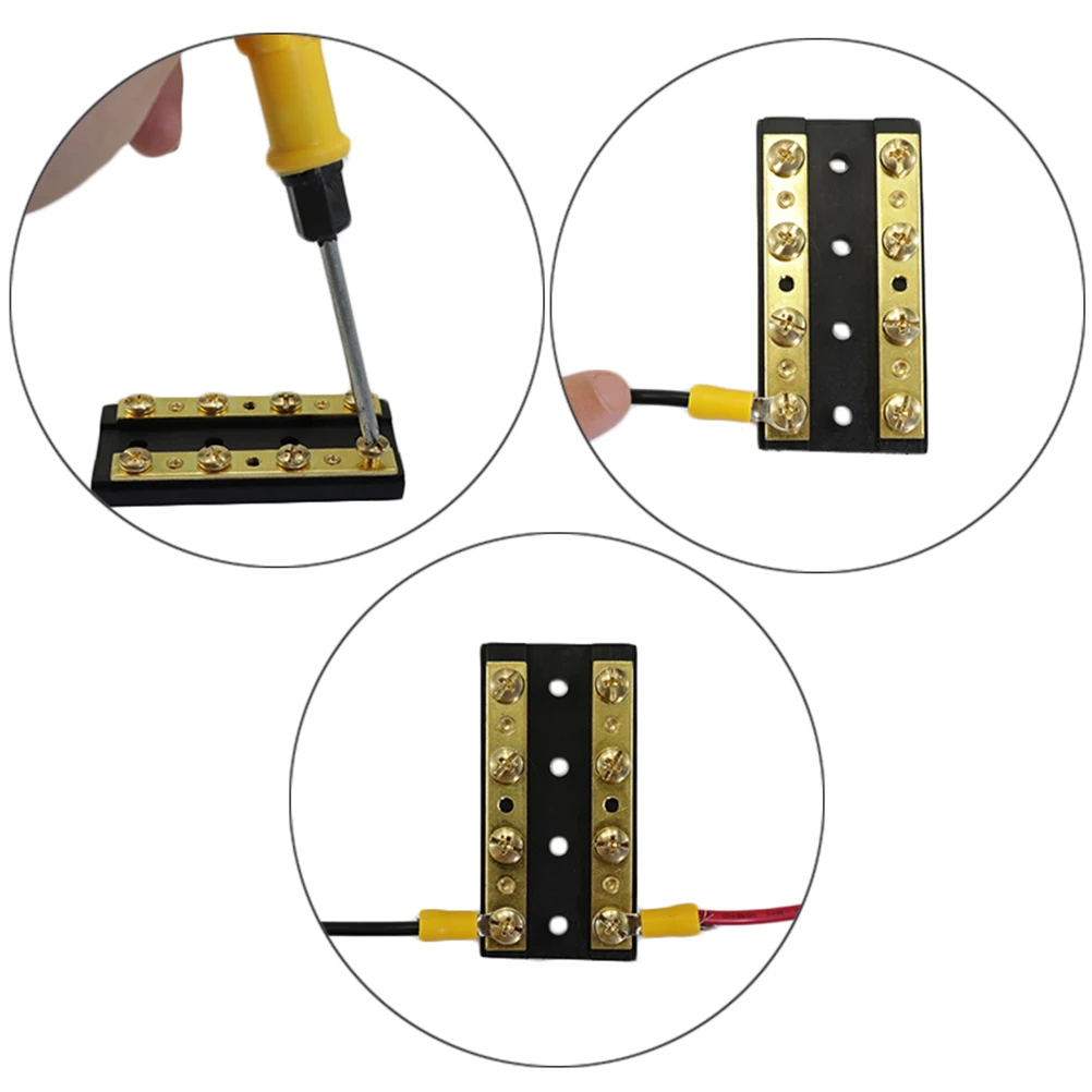 

Double Row 60A Busbar Boat Power Distribution Block with Cover Glass Fiber Reinforced Nylon Base Enclosure Marine