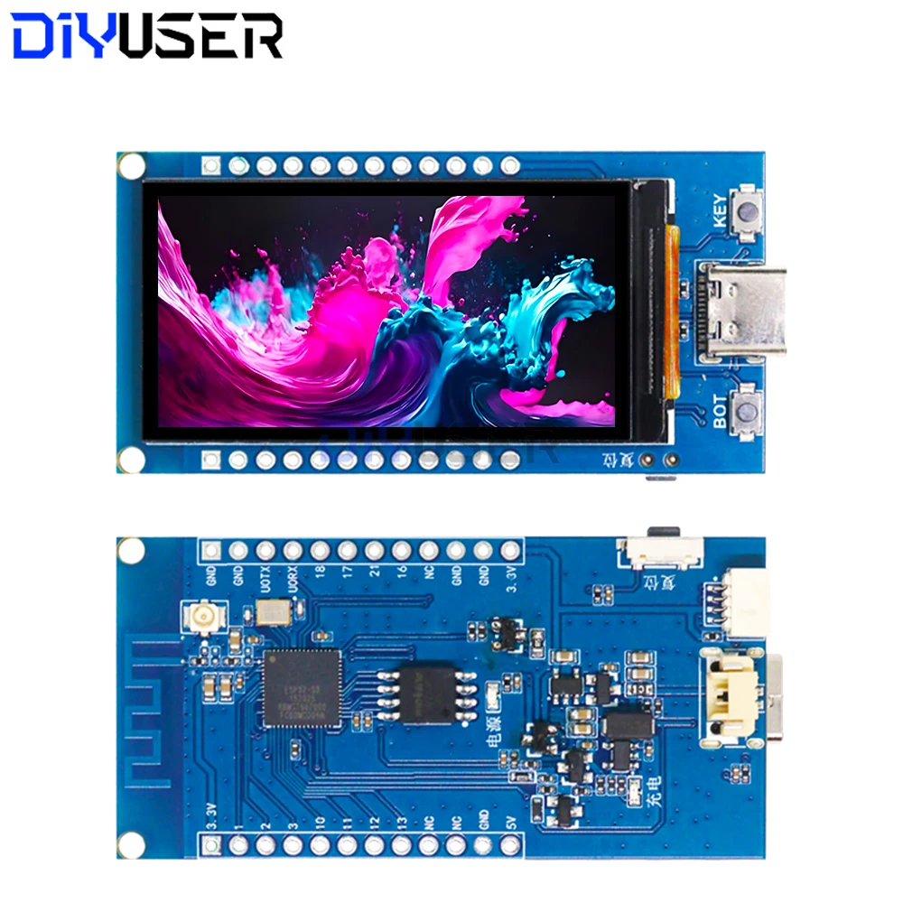 ESP32-S3 Development Board 1.9 inch IPS LCD Display ST7789 Driver 170x320 Resolution WiFi Bluetooth 5.0 For DIY Project