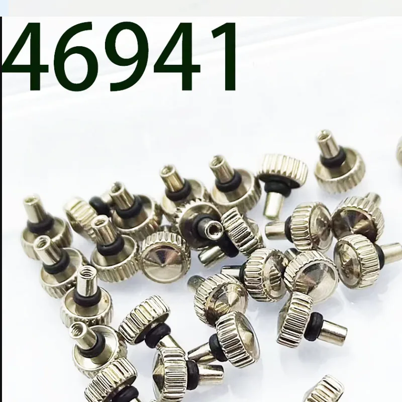 Watch Accessory 46941 Watch Head, Stainless Steel Waterproof Handle, Watch Crown, Adjustable Time Handle Head 2pcs view 5