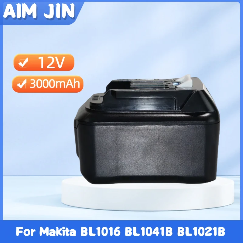 12V 3.0Ah Li-ion Power Tool Replacement Rechargeable Battery For Makita BL1015 BL1020B BL1040B BL1041 BL1016 DF031D DF331D