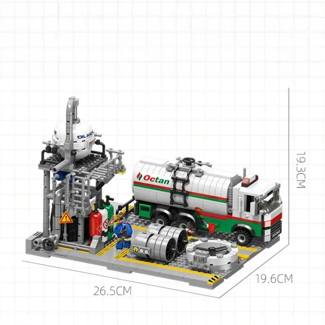 Nuevos juguetes de bloques de construcción, montaje DIY, modelo de planta química, montaje de casa, regalo de bloques de construcción
