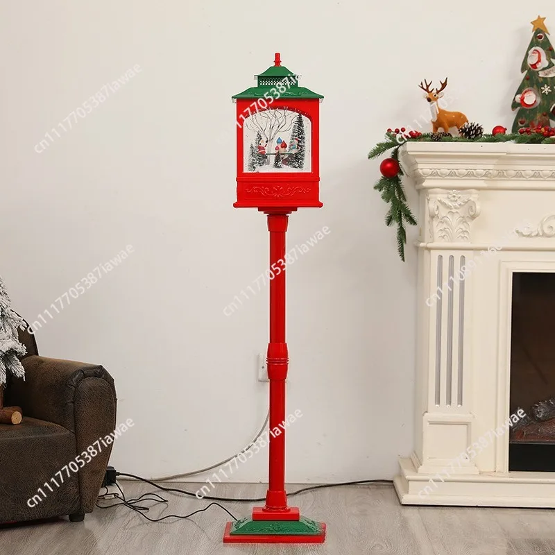 Christmas snow decorative lights Christmas snow pendulum lights Music lights Window shopping mall street light ornaments