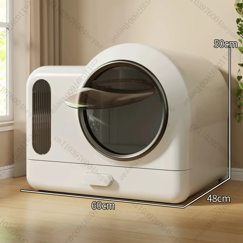 Smart Fresh Air Cat Litter Box,Automatic Deodorization Oversized,Drawer-type Fully Enclosed Cat Toilet,Cat Fecal Basin