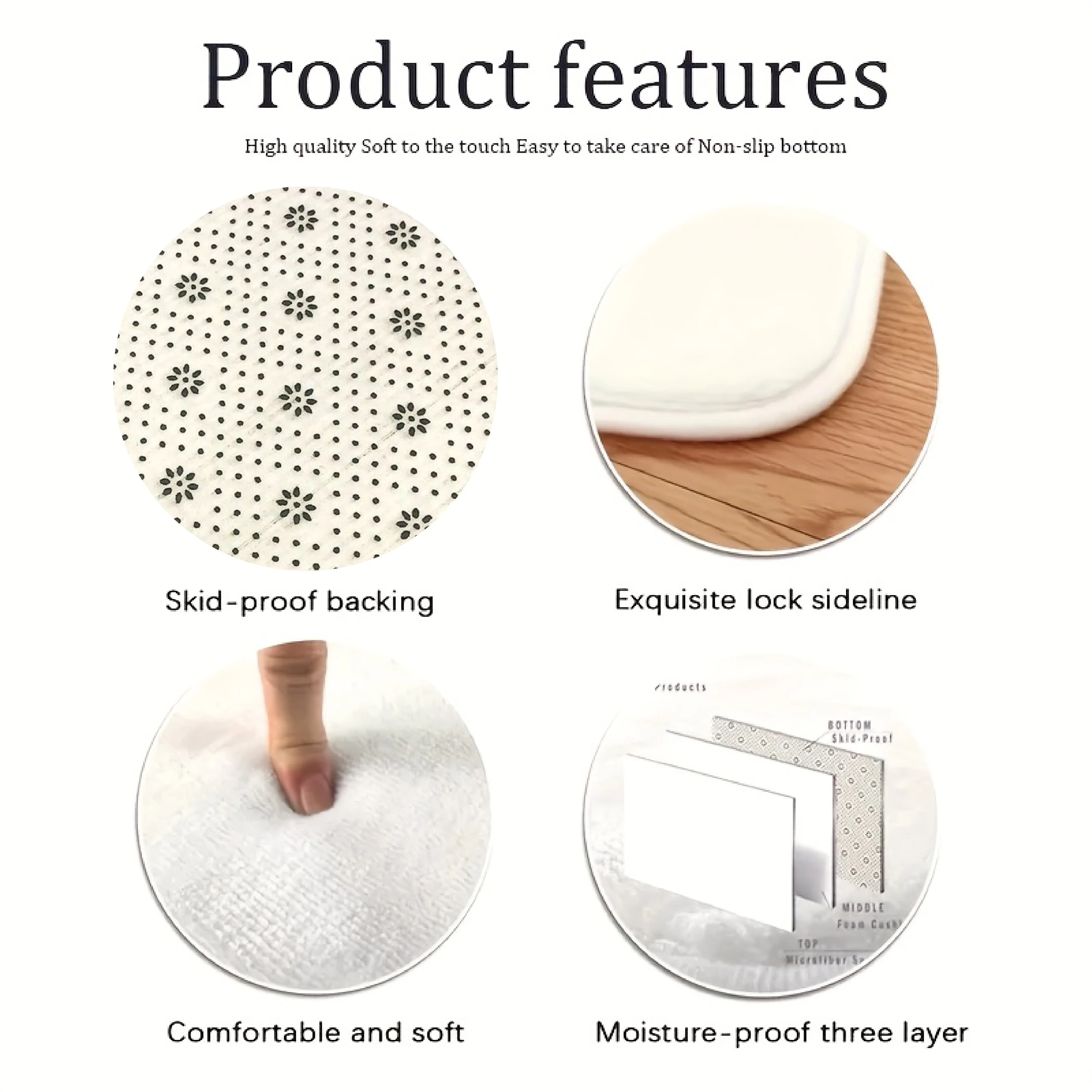 سجادة VIKAMA لعيد الميلاد، سجادة باب ترحيب قطيفة ناعمة، سجادة باب مدخل مضادة للانزلاق وماصة، ديكور منزلي لحفلات العطلات