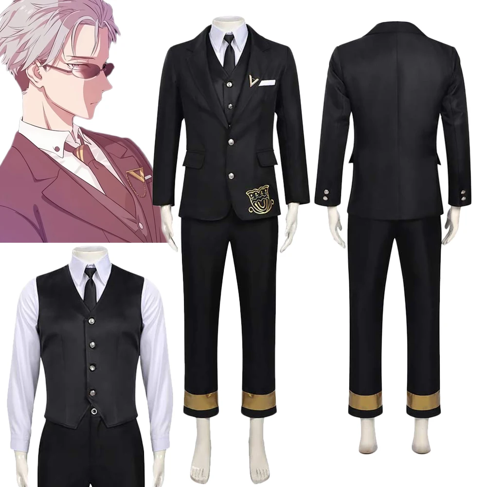 Disfraz de Kangetsu Tocho, traje negro, Shunkashuutou Daikousha Haru no Mai, uniforme, disfraz, trajes, disfraz para fiesta de Carnaval y Halloween