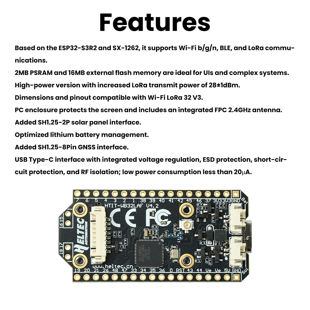DIYmalls 868MHz LoRa 32 V4 ESP32 da Scheda di sviluppo + 5dBi antenna LoRa 868 MHz per gateway Meshtastic LoraWan, compatibile con Heltec LoRa32 V3 DIYmalls 868MHz LoRa 32 V4 ESP32 da Scheda di sviluppo + 5dBi antenna LoRa 868 MHz per gateway Meshtastic LoraWan, compatibile con Heltec LoRa32 V3