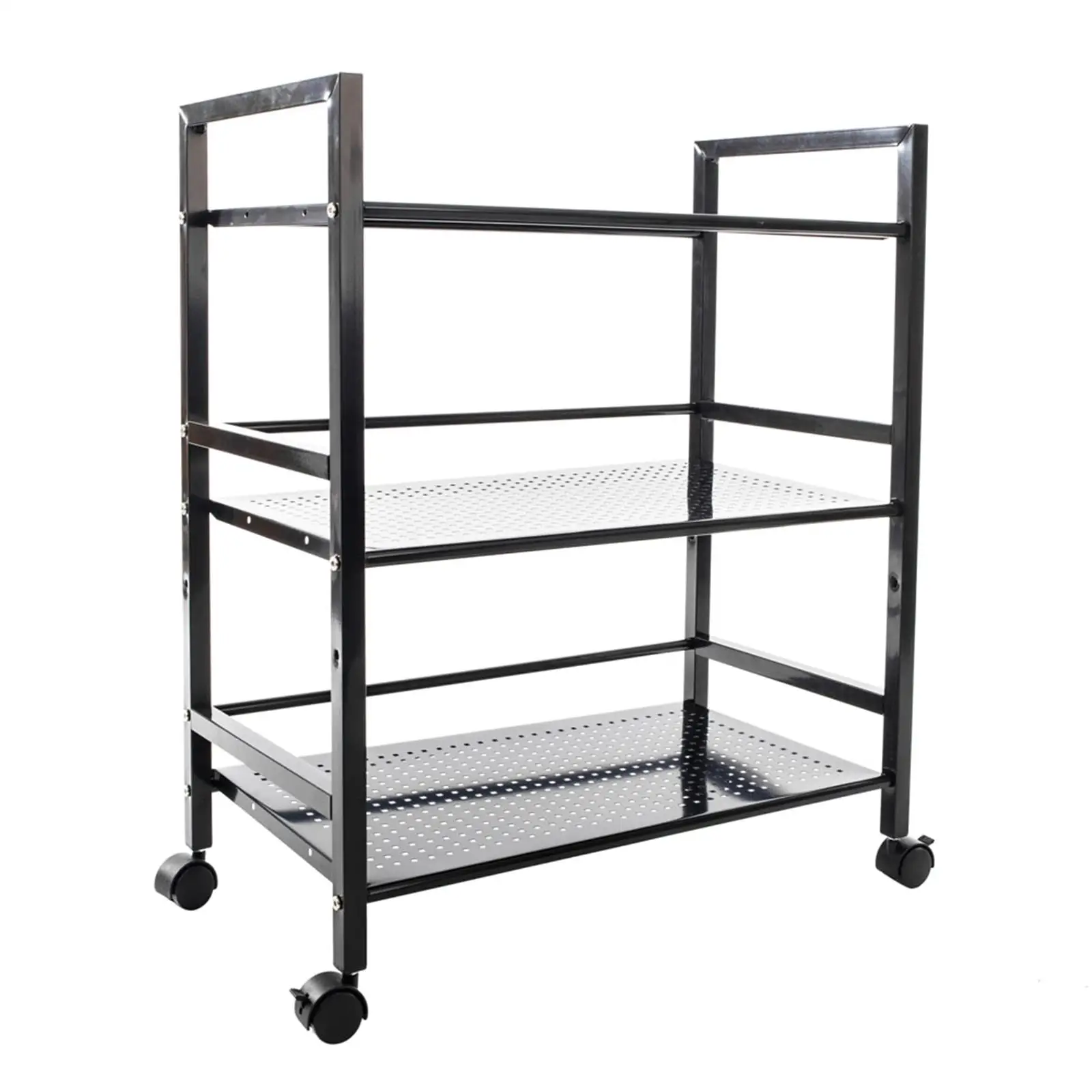 

3-Tier Multi-Functional Rolling Storage Cart - Versatile Organization in Black