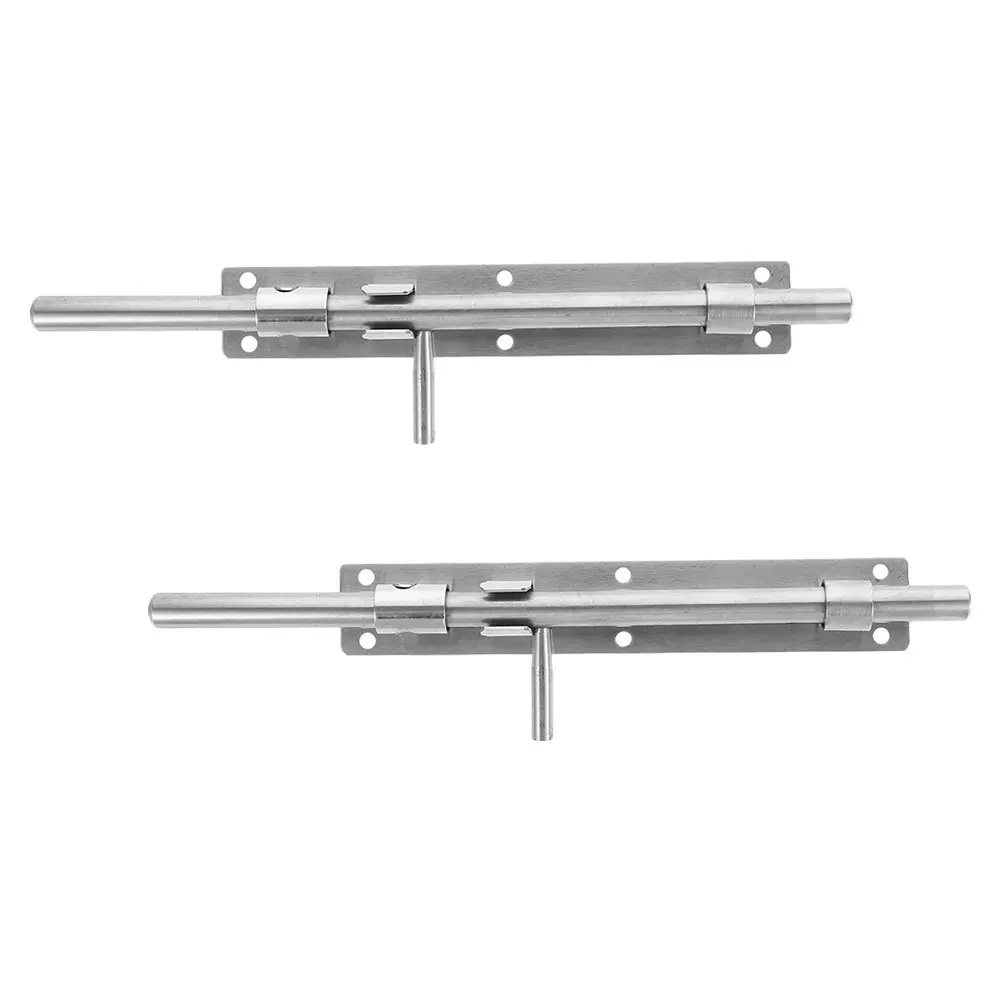 2 قطعة مزلاج باب من الفولاذ المقاوم للصدأ متعدد الاستخدامات لتكوينات متعددة مسامير قصب أمان شديدة التحمل للبوابات