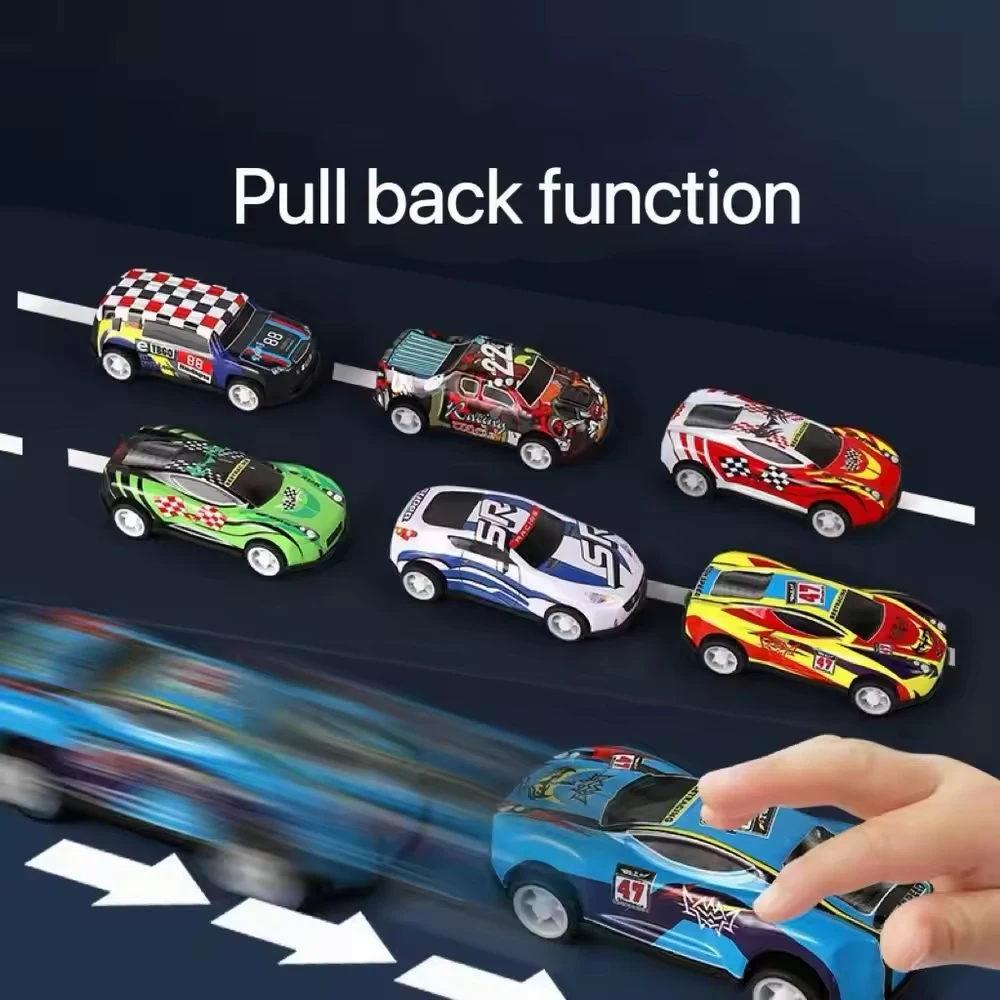 100 Uds. Mini coches fundidos a presión de aleación, modelo Se tToys para niños, vehículo extraíble de inercia deslizante, juguete para regalo de cumpleaños para niños pequeños