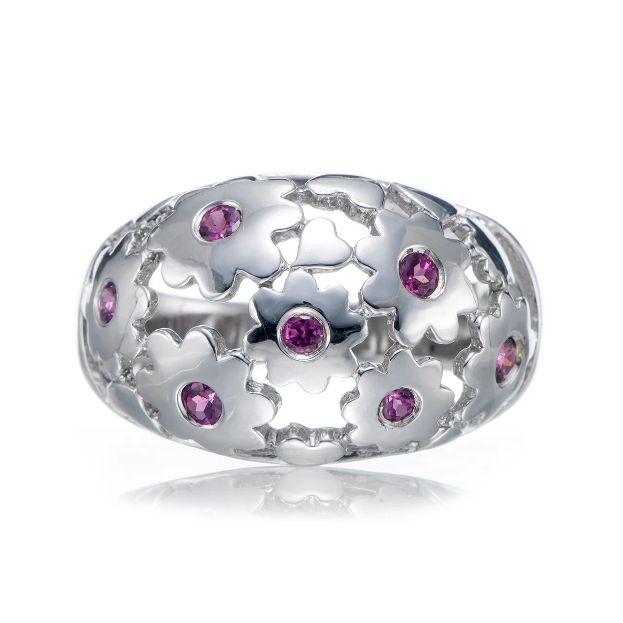 

Rhodolite Rhodium Over Sterling Silver Ring