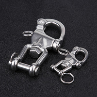 Marine Swivel Shackle Stainless Steel Spring Shackle Quick Release Chain Link Snap For Sailboat Yacht