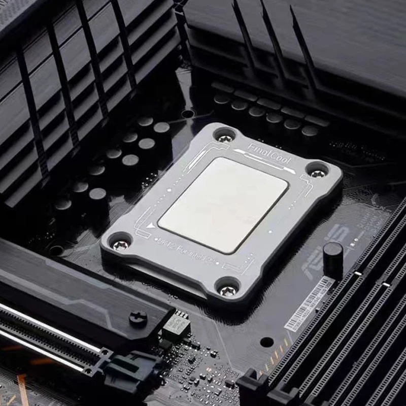 1700 CPU Anti-Bending Correction Frame, 1800 Anti-fall Aluminum Fixed Bracket, Cover Plate ,Silver/Black