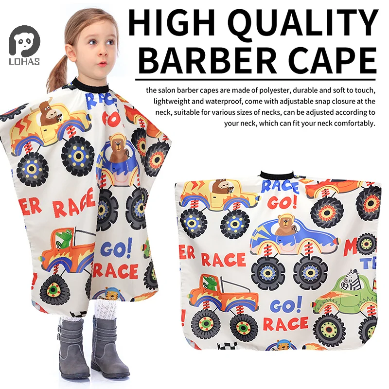 ★☆ 1pc Kid Cartoon Car Haircut Hairdresser Cape Professional Hair-Cut Salon Barber Wrap Cutting Gown Hair Care Styling Supplies