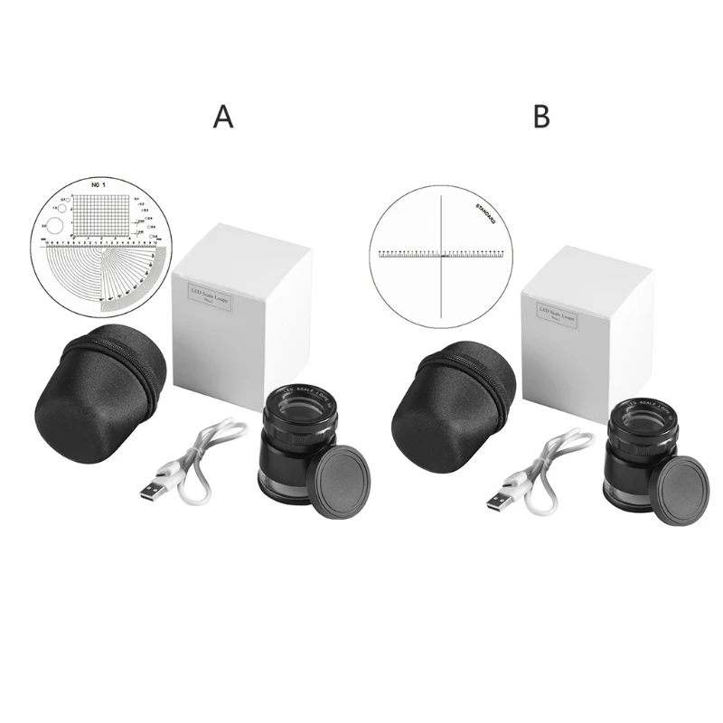 

Handheld Cylindrical Glass Portable 10X USB Charging Magnifier