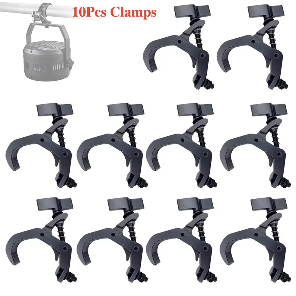 

10Pcs Stage C Clamp Mount DJ Sound Lighting Machine Aluminum Alloy Hook Heavy Duty Truss Hanger Beam Moving Head Tube Tent Claw