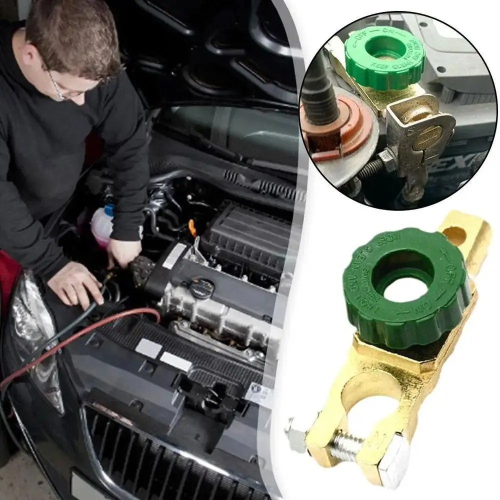 1Pcs Quick Cut-off Disconnect Car Battery Switch Universal Zinc Alloy Isolator Switch Battery Terminal Link Switch