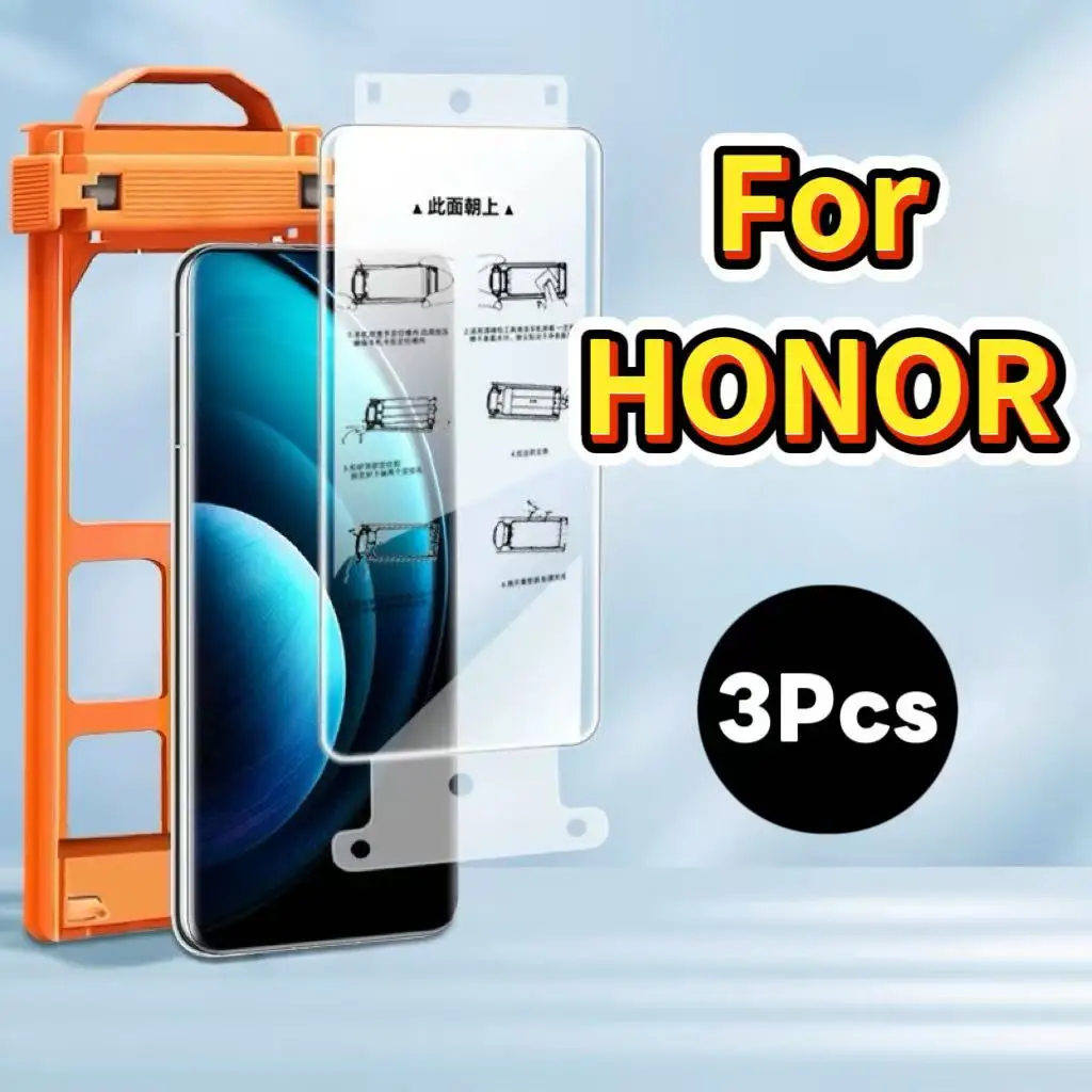 

Ceramic Film Screen Protector 3Pcs for HONOR Magic 7 6 Pro 90 100 200 300 Ultra 400 No Dust Positioning Kit Not Tempered Glass