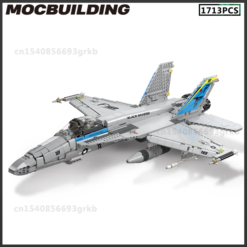 

MOC Building Blocks Fighter Model Boys Toys 1713pcs DIY Bricks Assemble Plane Collection Christmas Gifts Birthday Present