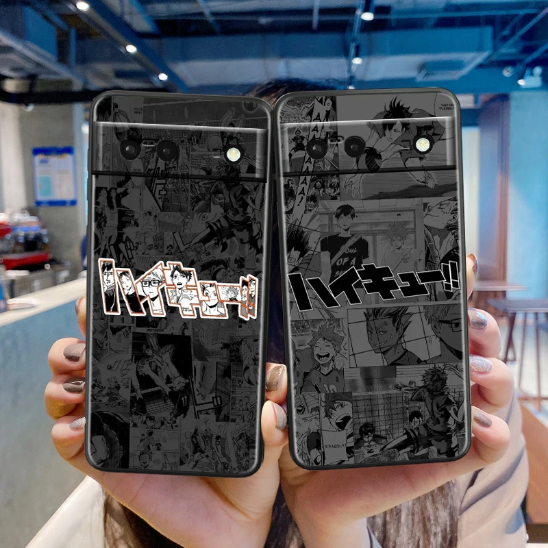 

H-Haikyuu H-Hinata Anime For Google Pixel 9 8 7A 7 6A 6 5A 5 4 4A XL 5G Black Silicon Shockproof Shell Cover Phone Case