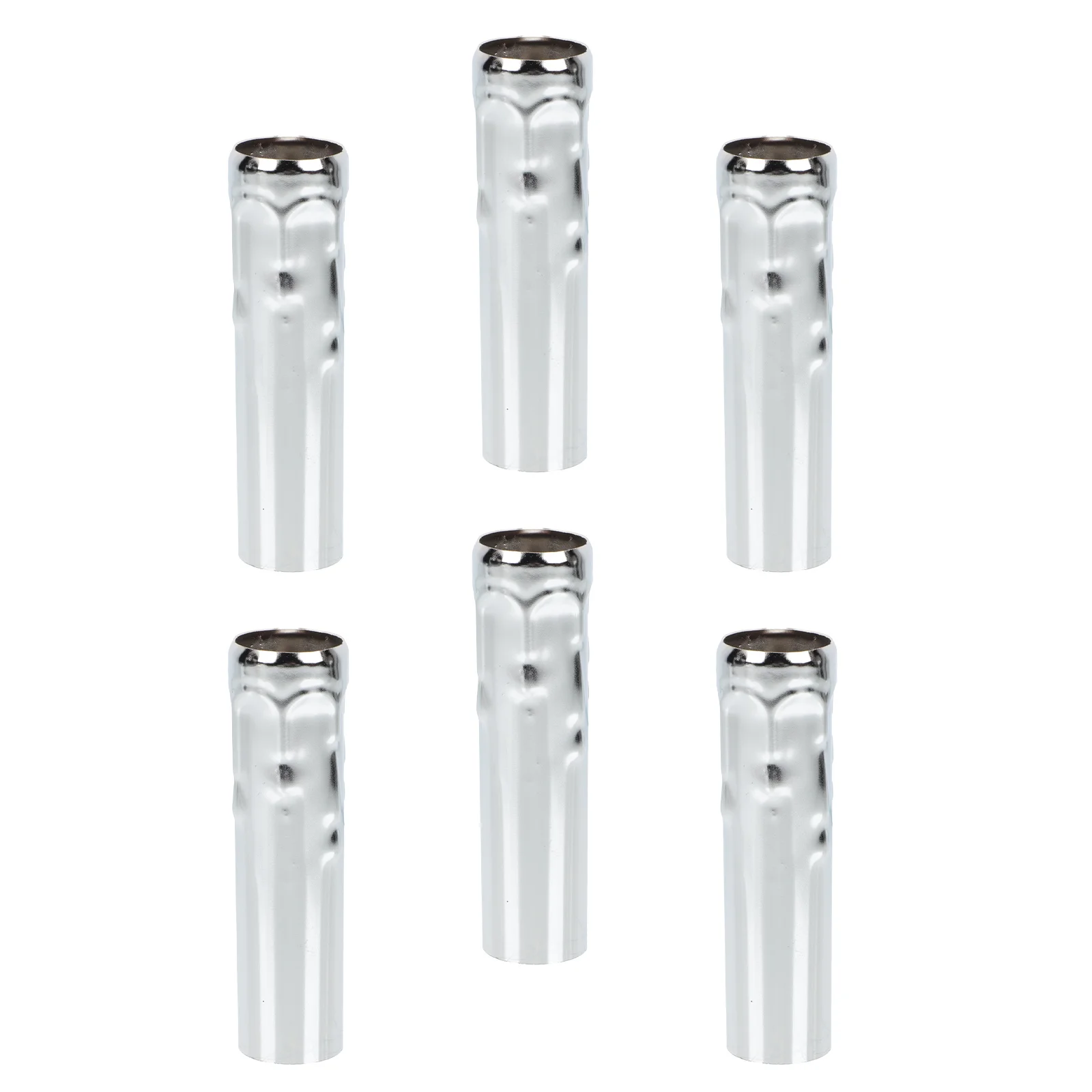 

6pcs Tear Pattern Pipe Sleeves 25x100mm Sand Nickel Lamp Parts Bulb Covers Chandelier Accessories Lighting Decor LED Tube