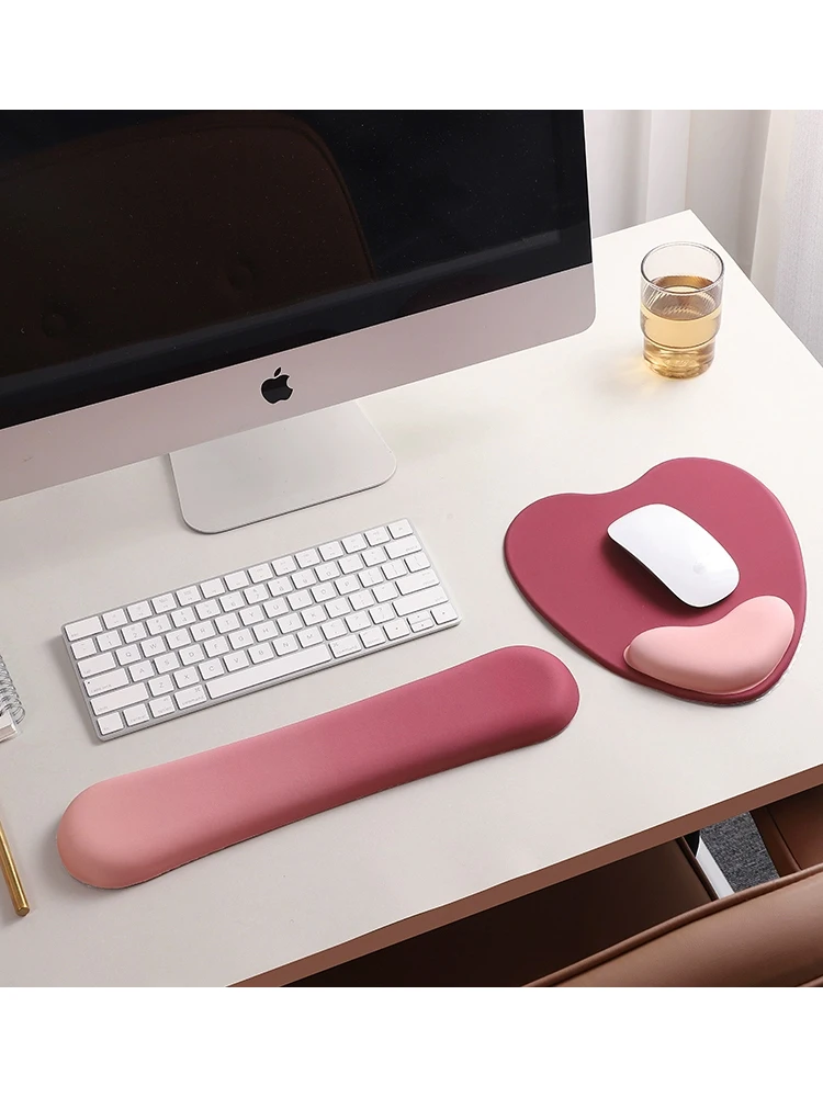 Ergonomic Keyboard Wrist Rest Memory Foam Wrist Rest for Computer Keyboard Mouse Pad Set for Easy Typing Pain Relief for Office view 2