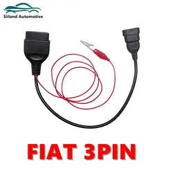 For Fiat / Alfa/ Lancia 3 Pin to 16 Pin OBDII OBD2 connector Adapter Auto- Car Cable For Fiat 3pin Female Diagnostic Cable