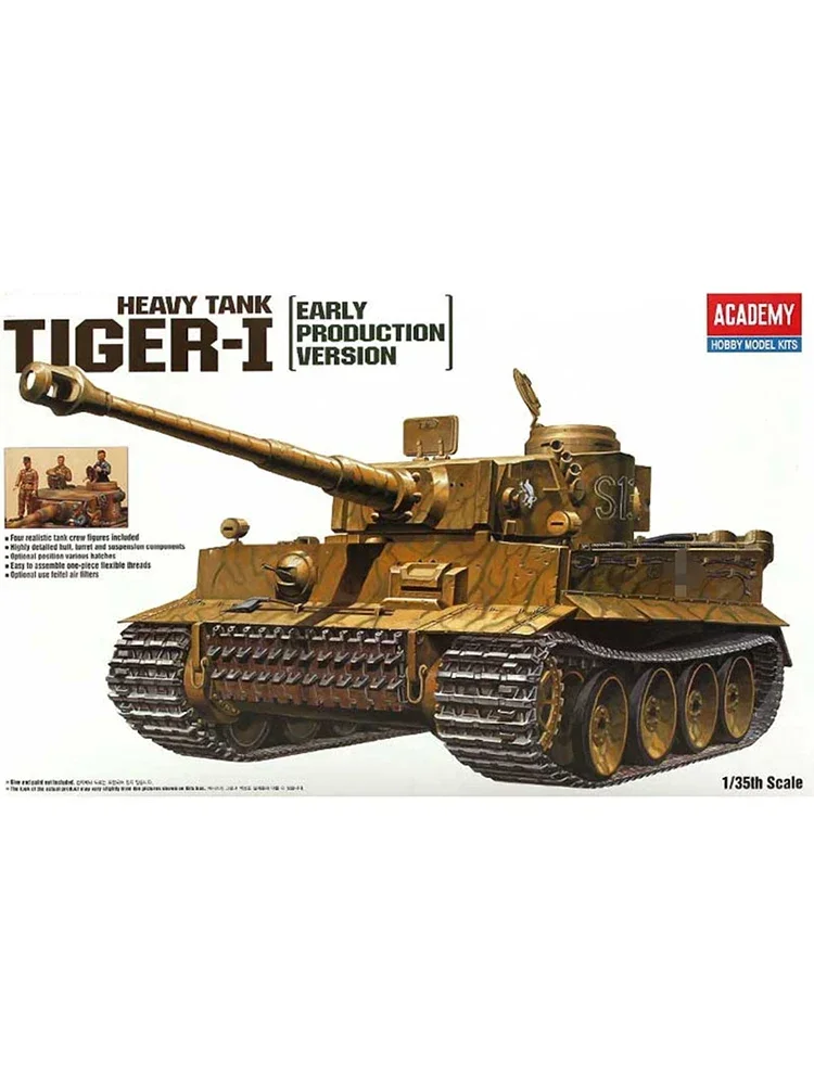 

Academy Model 1/35 Scale Model Kit 13264 Tiger Heavy Tank Early Production