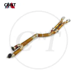 CBNT Exhaust System Mid Pipe for BMW G80 M3 G82 M4 S58 3.0T TC4 Titanium Alloy Middle Pipe with Resonator 89mm/3.5inches