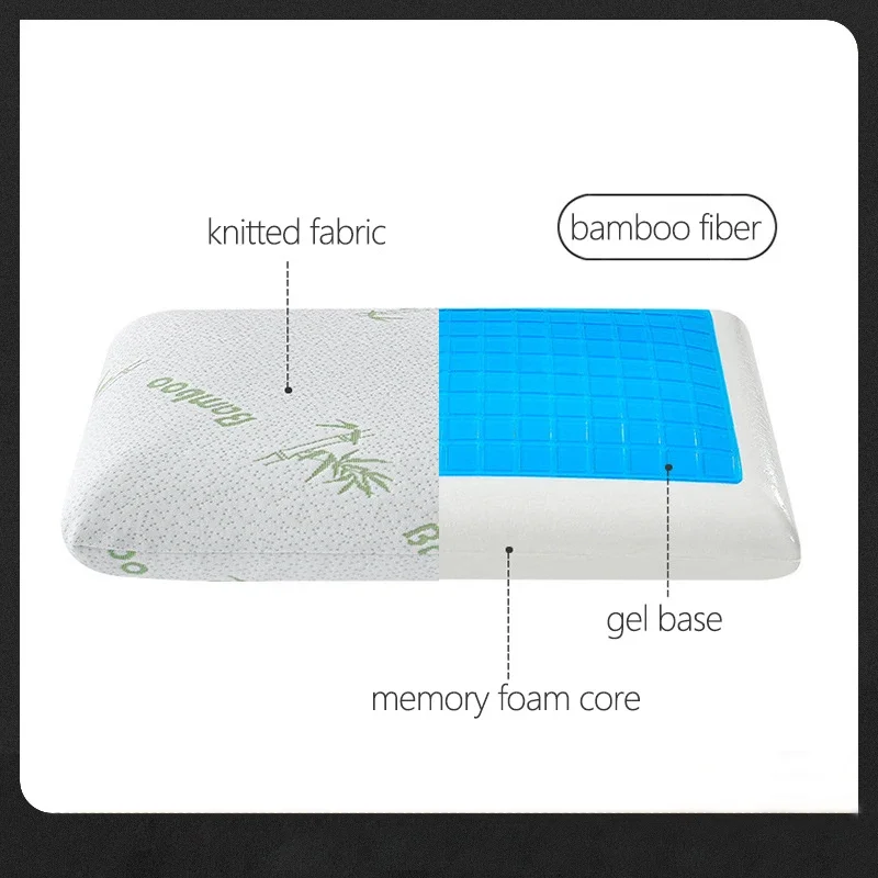 Memory Foam Pillow Long Lasting Comfort Premium Gel Cooling Pillow Cool Pillows for Sleeping Gel Pillow Pillows Memory Foam