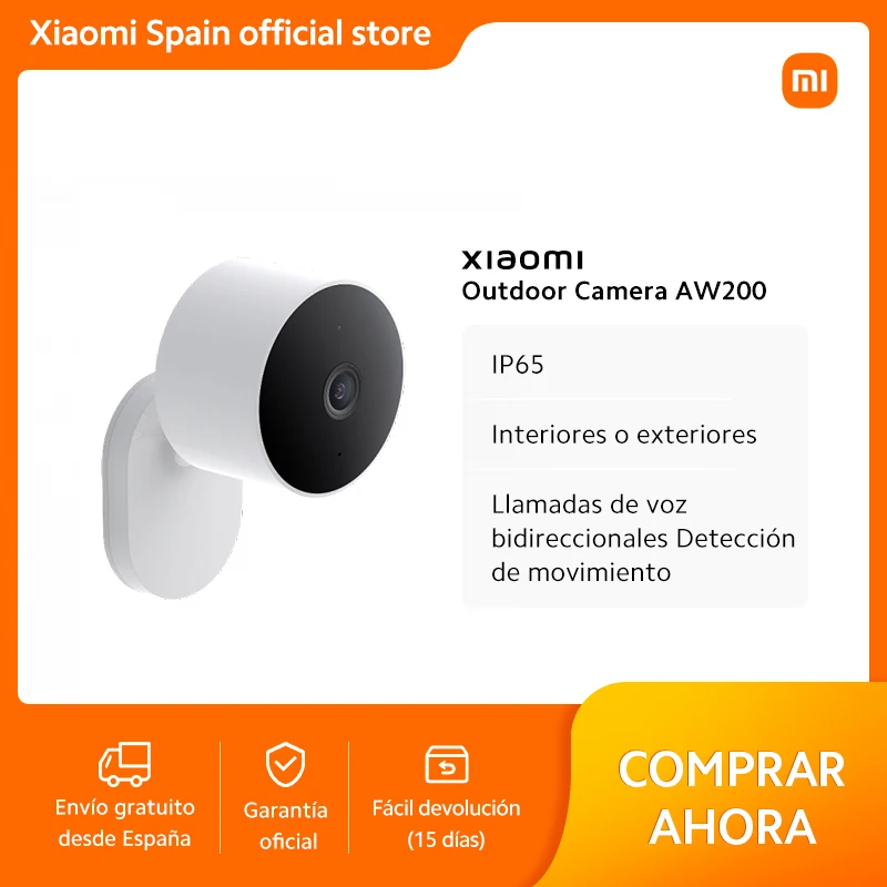 شاومي-كاميرا في الهواء الطلق AW200 ، IP65 ، داخلي أو خارجي ، مكالمات صوتية ، كشف الحركة في اتجاهين ، مسؤول